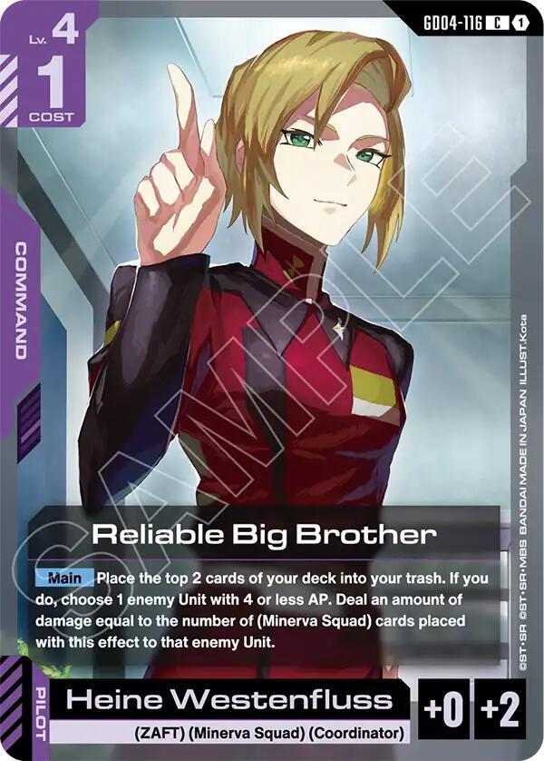 Gundam Card Game Phantom Aria Reliable Big Brother GD04-116 Common Near Mint