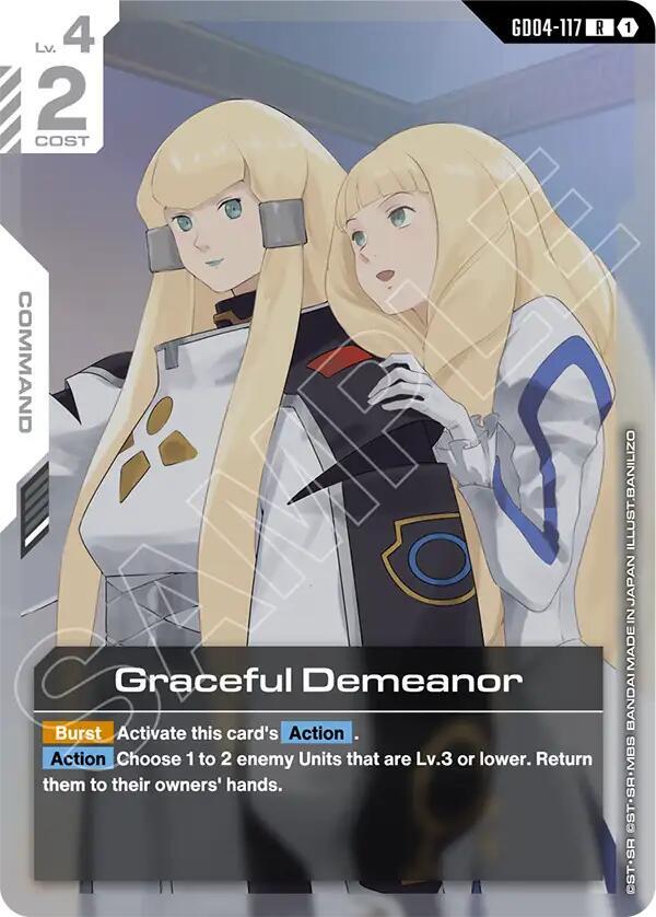 Gundam Card Game Phantom Aria Graceful Demeanor GD04-117 Rare Near Mint Holofoil