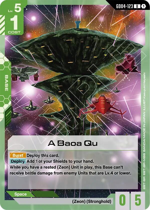 Gundam Card Game Phantom Aria A Baoa Qu GD04-123 Uncommon Near Mint