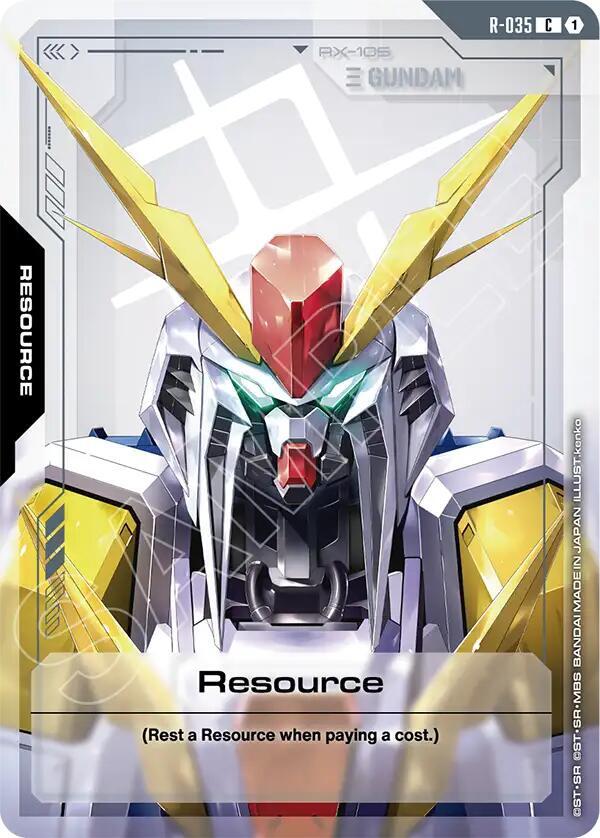 Gundam Card Game Phantom Aria Resource (R-035) R-035 Common Near Mint