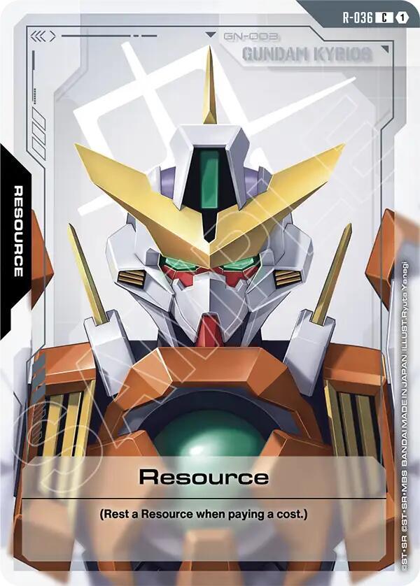 Gundam Card Game Phantom Aria Resource (R-036) R-036 Common Near Mint