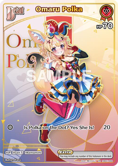 hololive OFFICIAL CARD GAME Enchant Regalia Omaru Polka (HR) hBP01-068 Holomem Rare Near Mint Foil