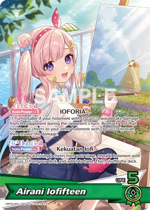 hololive OFFICIAL CARD GAME Enchant Regalia Airani Iofifteen (OSR) hBP05-002 Oshi Super Rare Near Mint Foil