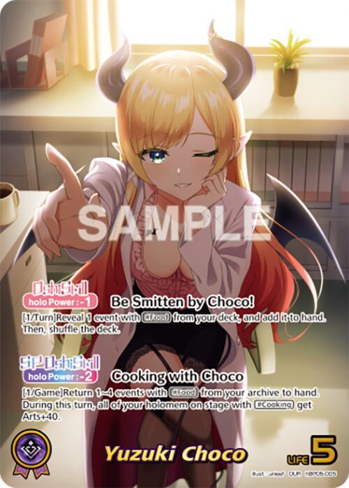 hololive OFFICIAL CARD GAME Enchant Regalia Yuzuki Choco (OUR) hBP05-005 Oshi Ultra Rare Near Mint Foil