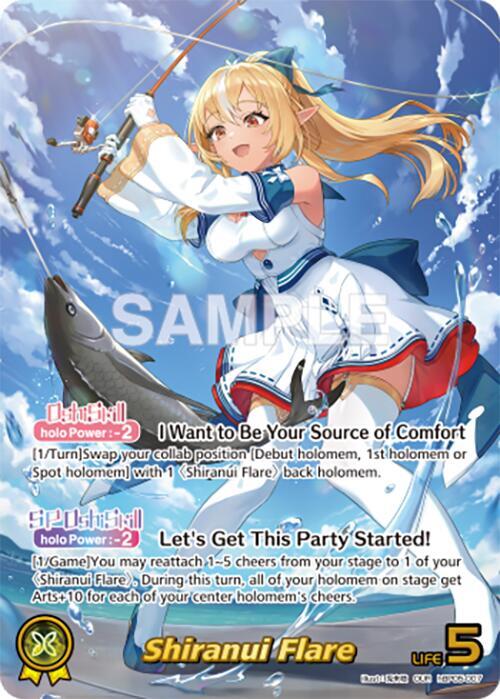 hololive OFFICIAL CARD GAME Enchant Regalia Shiranui Flare (OUR) hBP05-007 Oshi Ultra Rare Near Mint Foil