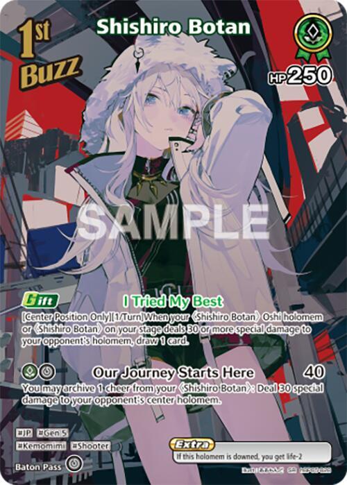 hololive OFFICIAL CARD GAME Enchant Regalia Shishiro Botan (SR) hBP05-028 Super Rare Near Mint Foil