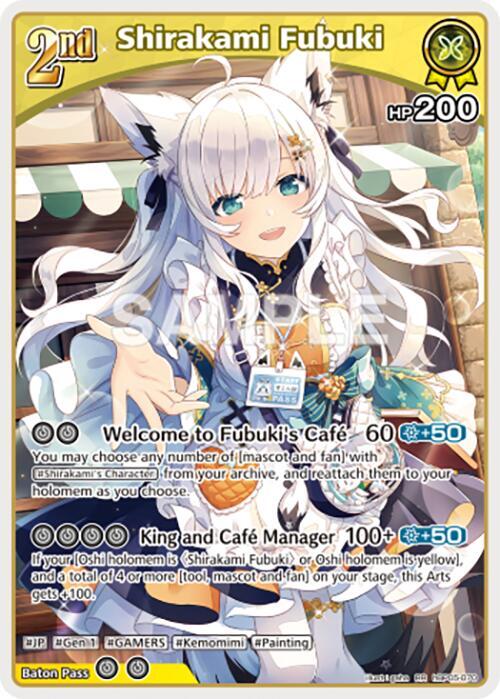 hololive OFFICIAL CARD GAME Enchant Regalia Shirakami Fubuki (RR) hBP05-070 Double Rare Near Mint Foil
