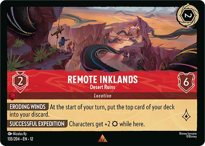 Disney Lorcana Wilds Unknown Remote Inklands - Desert Ruins 135/204 Rare Near Mint