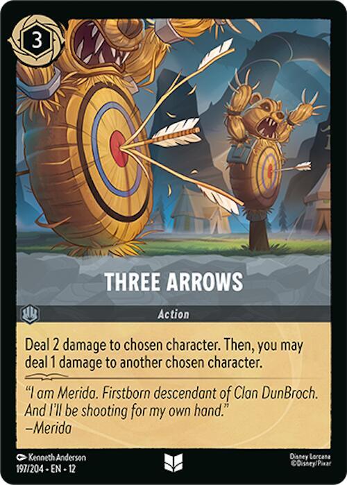 Disney Lorcana Wilds Unknown Three Arrows 197/204 Uncommon Near Mint