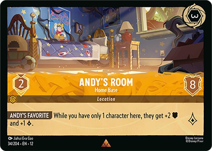 Disney Lorcana Wilds Unknown Andy's Room - Home Base 34/204 Rare Near Mint