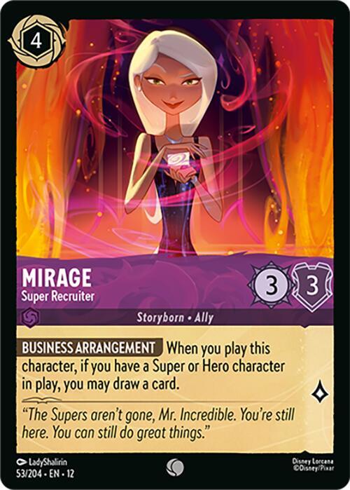 Disney Lorcana Wilds Unknown Mirage - Super Recruiter 53/204 Common Near Mint Cold Foil