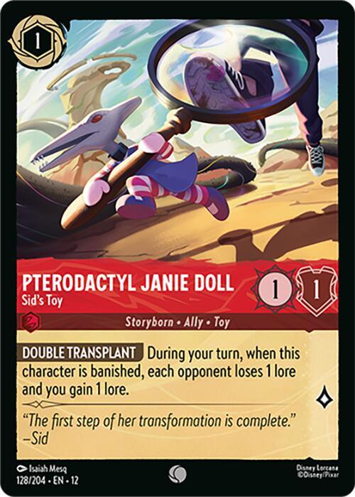Disney Lorcana Wilds Unknown Pterodactyl Janie Doll - Sid's Toy 128/204 Common Near Mint Cold Foil