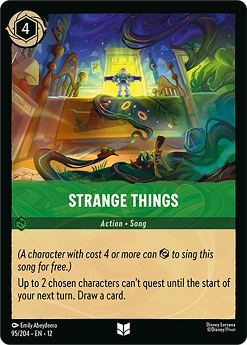 Disney Lorcana Wilds Unknown Strange Things 95/204 Uncommon Near Mint Cold Foil