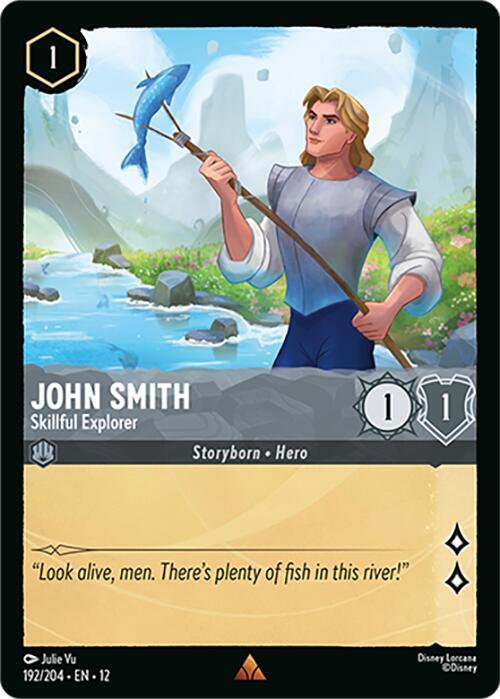 Disney Lorcana Wilds Unknown John Smith - Skillful Explorer 192/204 Rare Near Mint Cold Foil