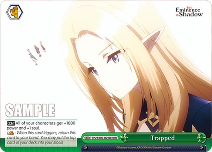 Weiss Schwarz The Eminence in Shadow Trapped (RRR) EIS/SX07-026R Triple Rare Near Mint
