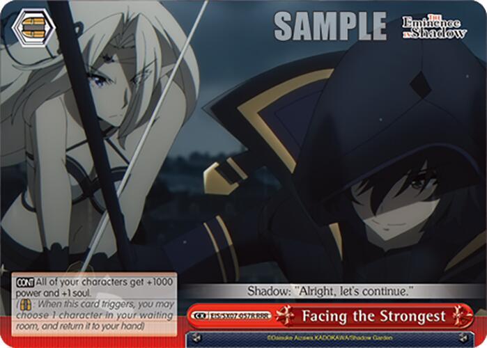 Weiss Schwarz The Eminence in Shadow Facing the Strongest (RRR) EIS/SX07-057R Triple Rare Near Mint