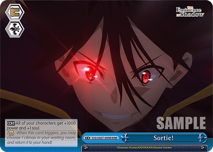 Weiss Schwarz The Eminence in Shadow Sortie! (RRR) EIS/SX07-099R Triple Rare Near Mint
