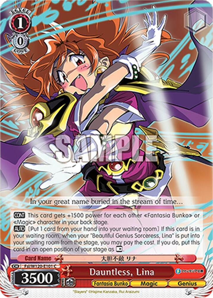 Weiss Schwarz Fujimi Fantasia Bunko Vol.2 Dauntless, Lina Fsl/W120-E101 C Common Near Mint