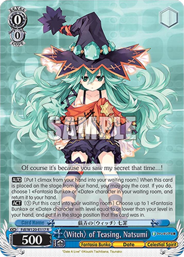 Weiss Schwarz Fujimi Fantasia Bunko Vol.2 "Witch" of Teasing, Natsumi Fdl/W120-E117 R Rare Near Mint