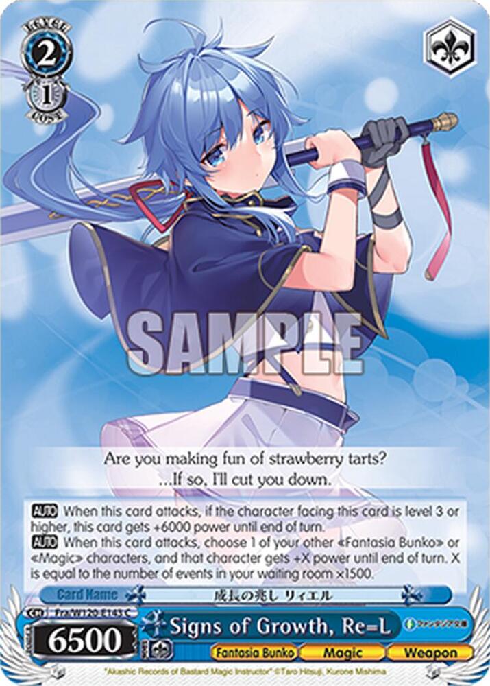 Weiss Schwarz Fujimi Fantasia Bunko Vol.2 Signs of Growth, Re=L Fra/W120-E143 C Common Near Mint