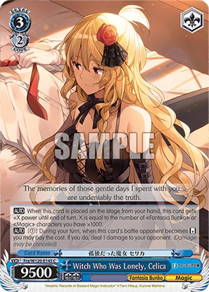 Weiss Schwarz Fujimi Fantasia Bunko Vol.2 Witch Who Was Lonely, Celica Fra/W120-E145 C Common Near Mint