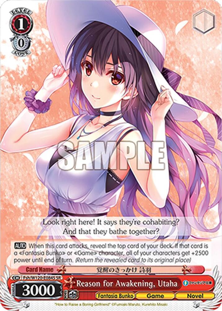 Weiss Schwarz Fujimi Fantasia Bunko Vol.2 Reason for Awakening, Utaha (SR) Fsh/W120-E084S SR Super Rare Near Mint