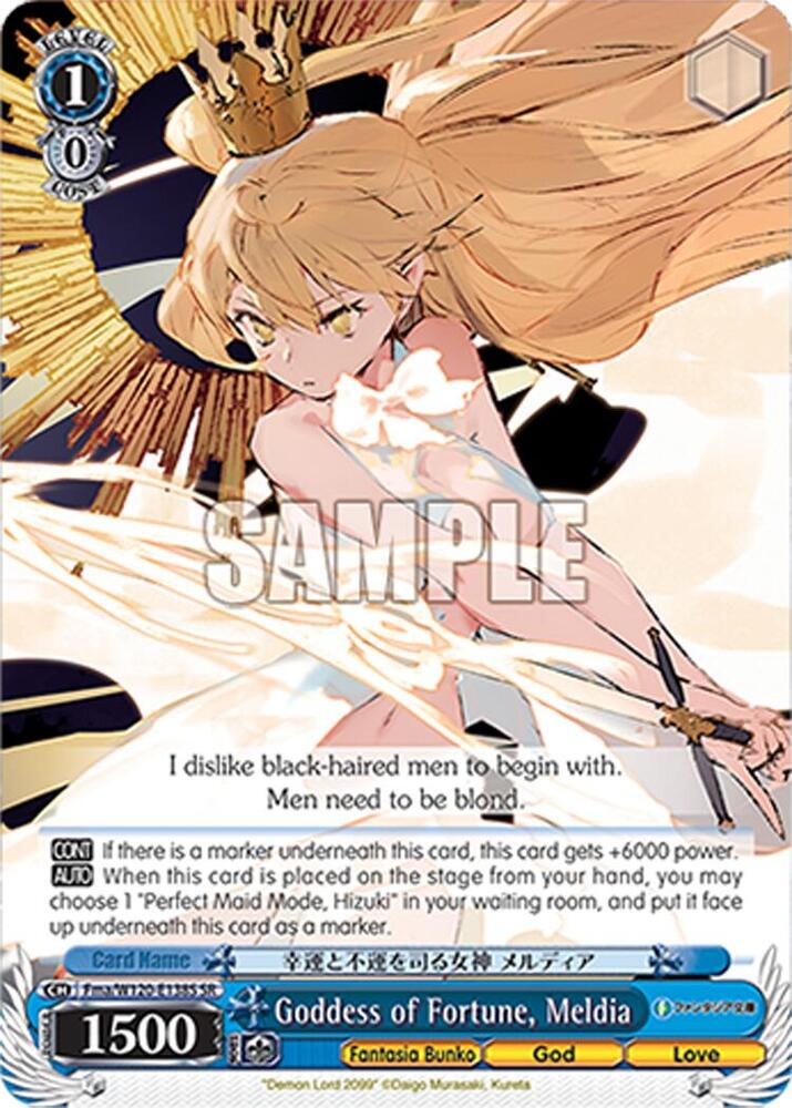 Weiss Schwarz Fujimi Fantasia Bunko Vol.2 Goddess of Fortune, Meldia (SR) Fma/W120-E138S SR Super Rare Near Mint