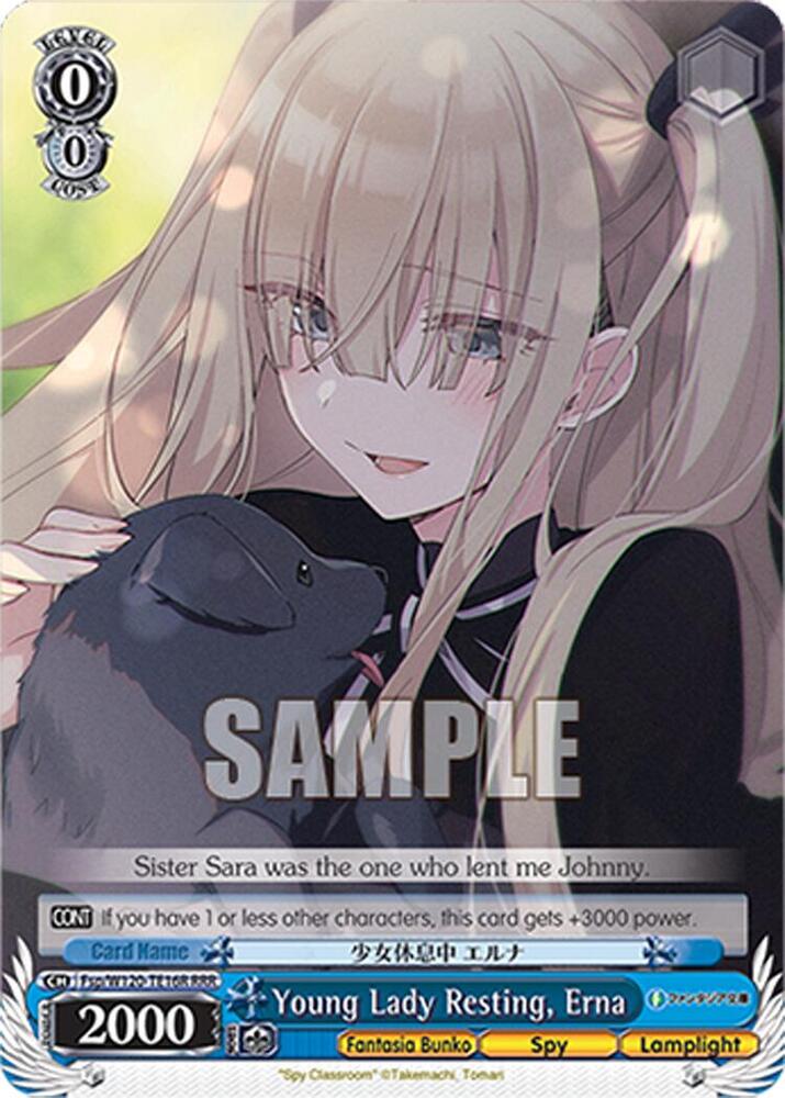 Weiss Schwarz Fujimi Fantasia Bunko Vol.2 Young Lady Resting, Erna Fsp/W120-TE16 TD Trial Deck Near Mint