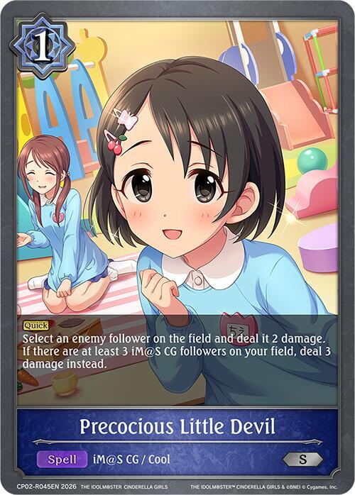 Shadowverse: Evolve ECP02: THE IDOLM@STER CINDERELLA GIRLS Precocious Little Devil (Reprint) CP02-R045EN Silver Near Mint