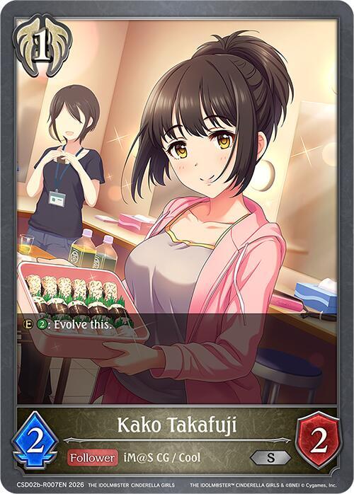 Shadowverse: Evolve ECP02: THE IDOLM@STER CINDERELLA GIRLS Kako Takafuji CSD02b-R007EN Silver Near Mint