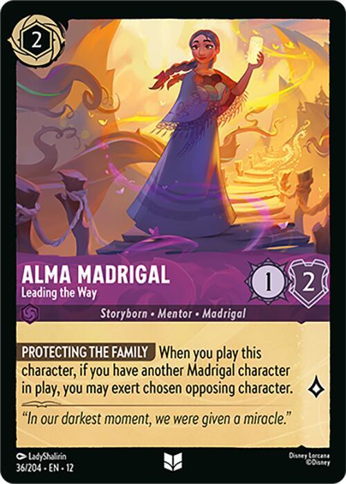 Disney Lorcana Wilds Unknown Alma Madrigal - Leading the Way 36/204 Uncommon Near Mint Cold Foil