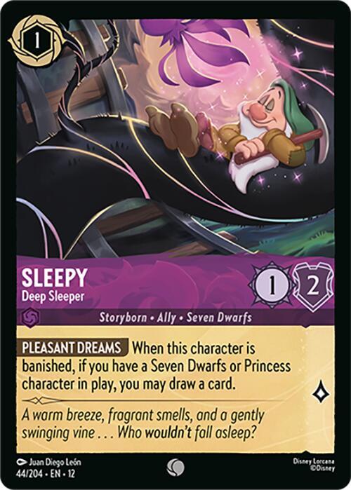 Disney Lorcana Wilds Unknown Sleepy - Deep Sleeper 44/204 Common Near Mint