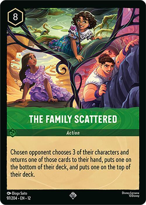 Disney Lorcana Wilds Unknown The Family Scattered 97/204 Super Rare Near Mint Cold Foil