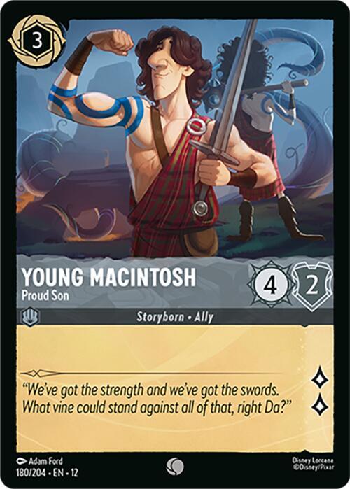 Disney Lorcana Wilds Unknown Young Macintosh - Proud Son 180/204 Common Near Mint Cold Foil