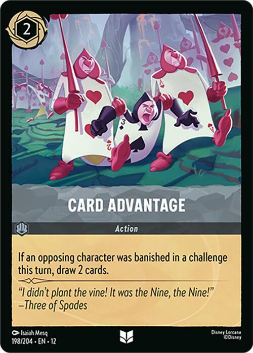 Disney Lorcana Wilds Unknown Card Advantage 198/204 Uncommon Near Mint