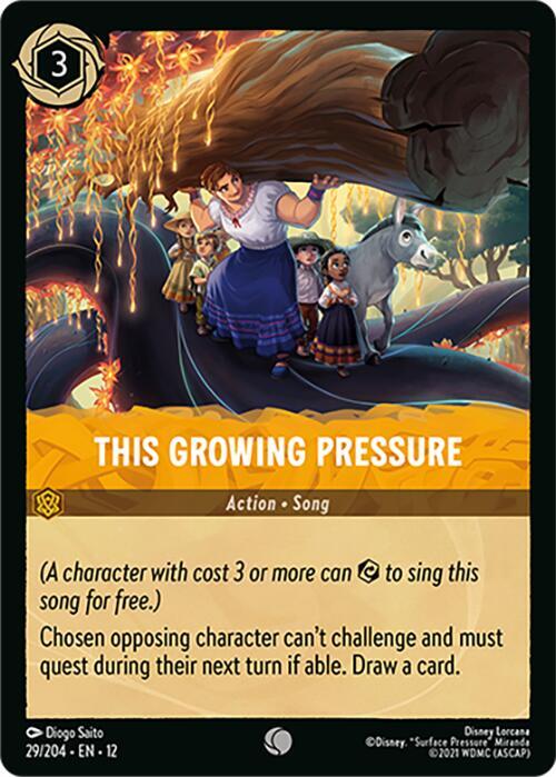 Disney Lorcana Wilds Unknown This Growing Pressure 29/204 Common Near Mint Cold Foil