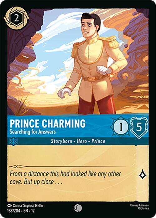 Disney Lorcana Wilds Unknown Prince Charming - Searching for Answers 138/204 Common Near Mint Cold Foil