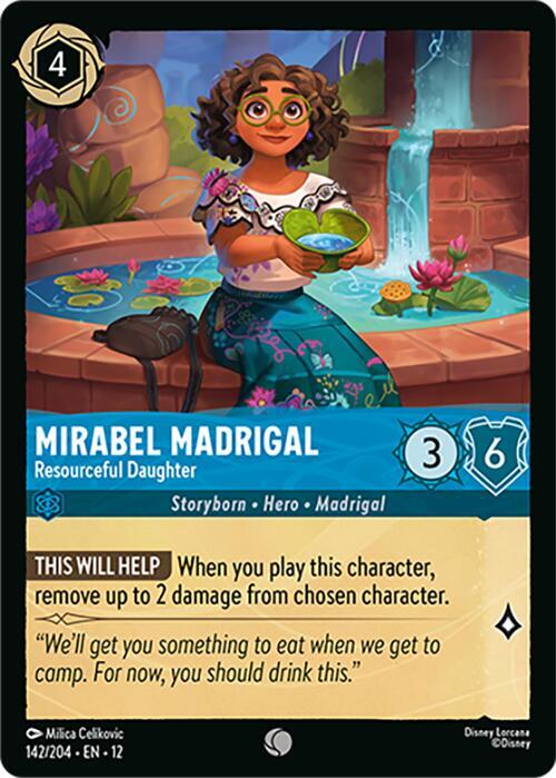 Disney Lorcana Wilds Unknown Mirabel Madrigal - Resourceful Daughter 142/204 Common Near Mint Cold Foil