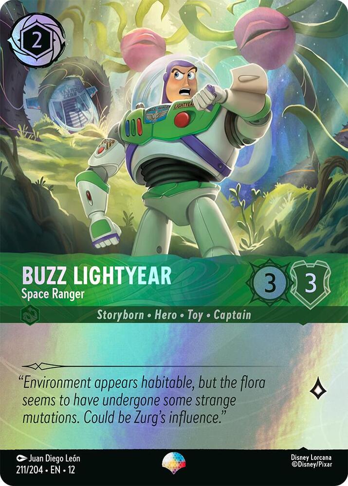 Disney Lorcana Wilds Unknown Buzz Lightyear - Space Ranger (Epic) 211/204 Epic Near Mint Holofoil