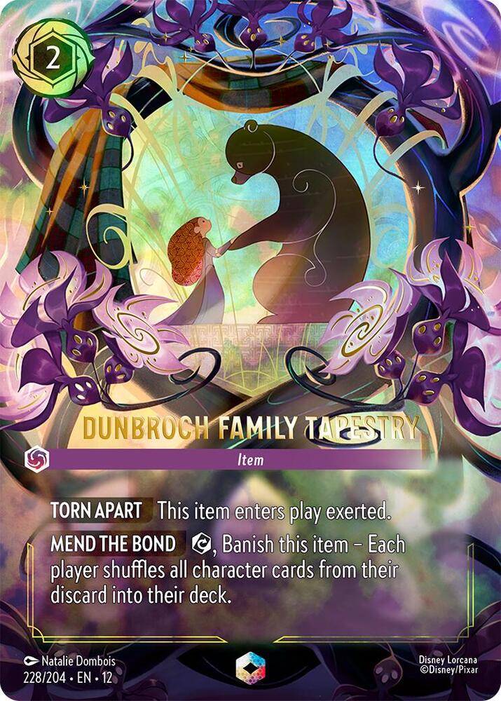 Disney Lorcana Wilds Unknown DunBroch Family Tapestry (Enchanted) 228/204 Enchanted Near Mint Holofoil