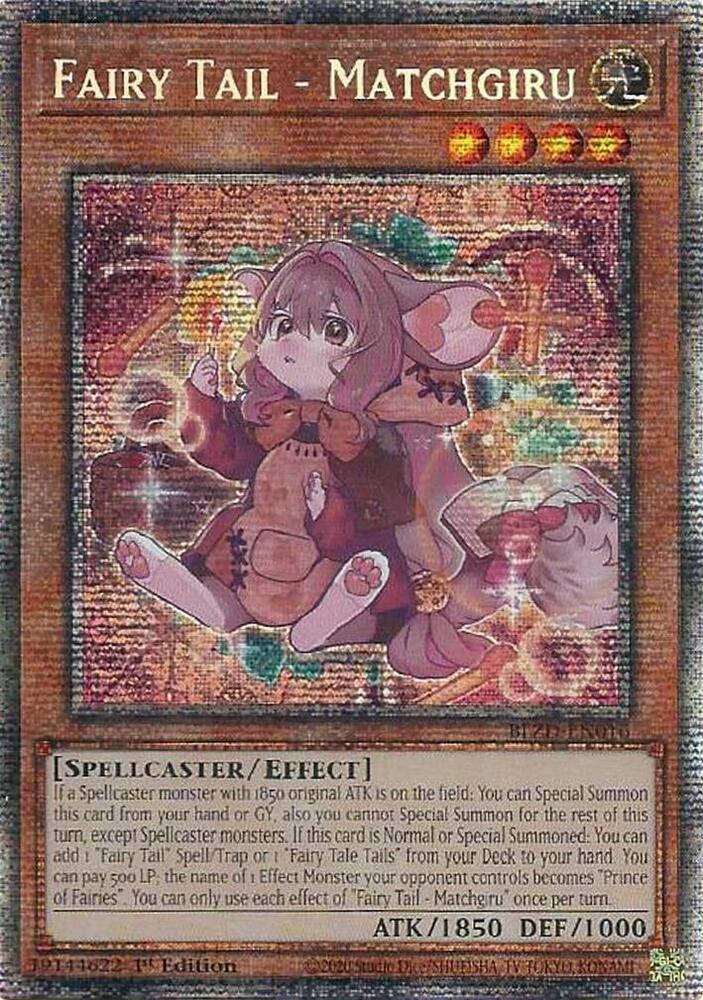 YuGiOh Blazing Dominion Fairy Tail - Matchgiru (Starlight Rare) BLZD-EN016 Starlight Rare Near Mint 1st Edition