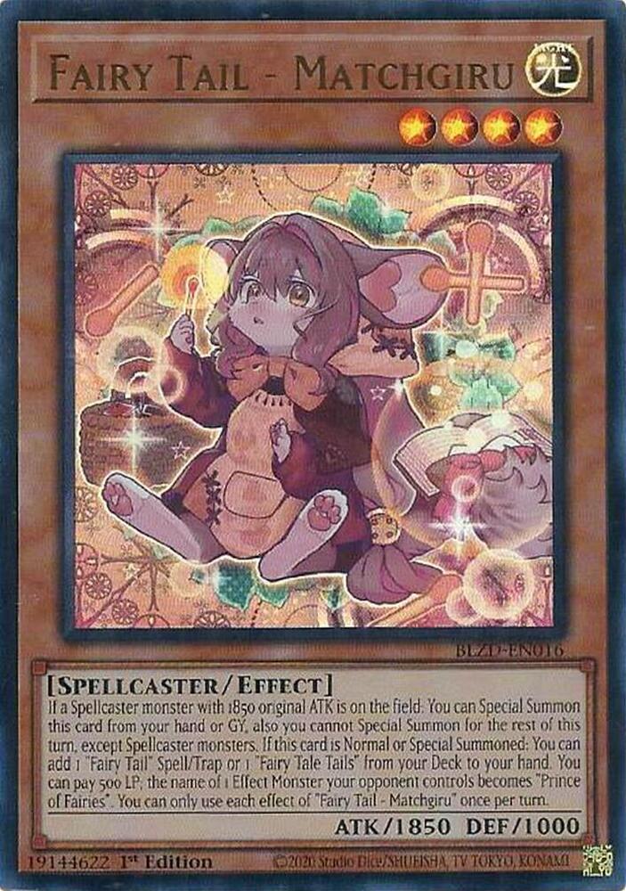 YuGiOh Blazing Dominion Fairy Tail - Matchgiru BLZD-EN016 Ultra Rare Near Mint 1st Edition