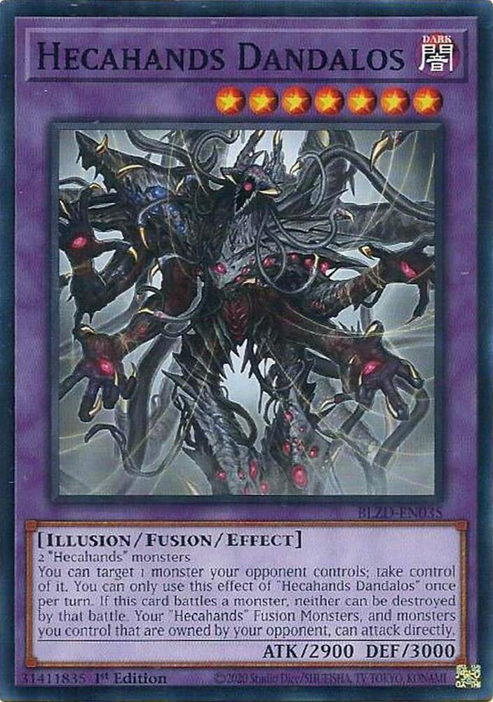 YuGiOh Blazing Dominion Hecahands Dandalos BLZD-EN035 Common Near Mint 1st Edition