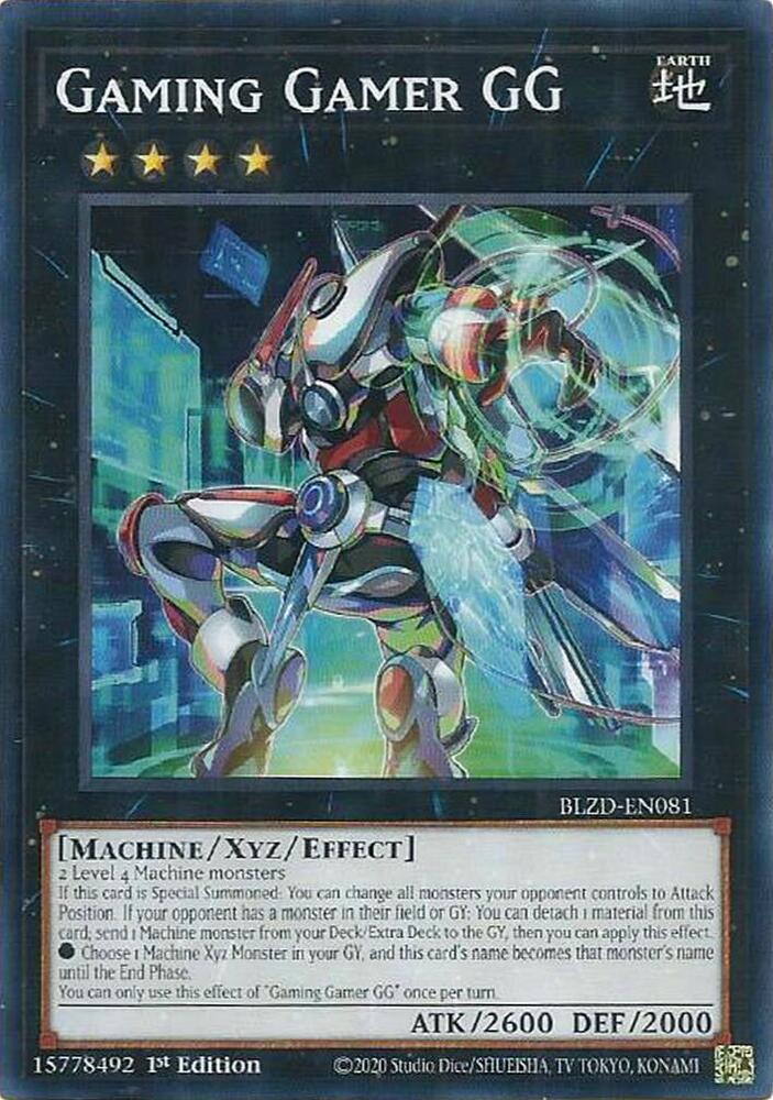 YuGiOh Blazing Dominion Gaming Gamer GG BLZD-EN081 Common Near Mint 1st Edition
