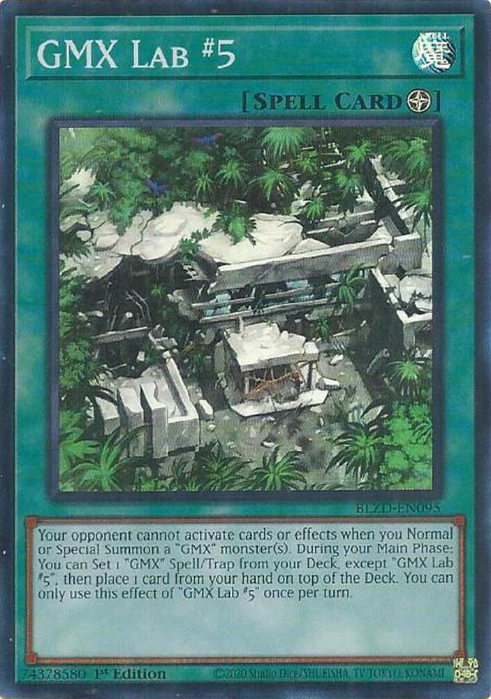 YuGiOh Blazing Dominion GMX Lab #5 BLZD-EN095 Super Rare Near Mint 1st Edition