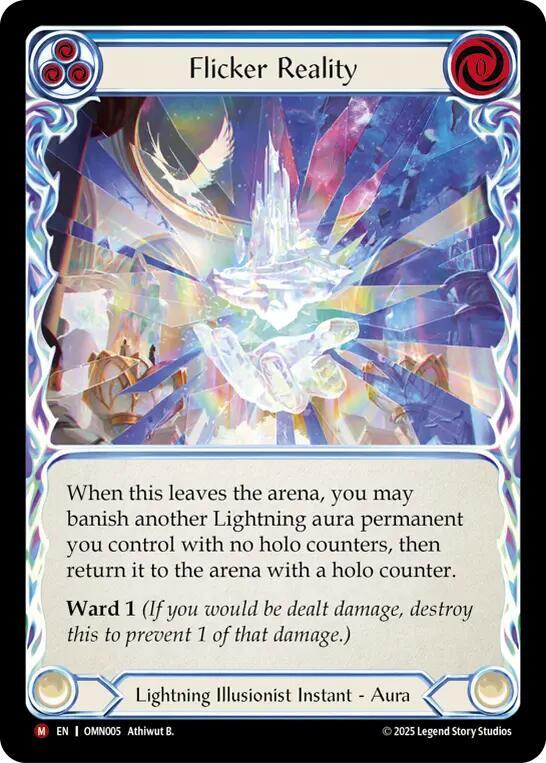 Flesh and Blood TCG Omens of the Third Age Flicker Reality #OMN005 Majestic Near Mint