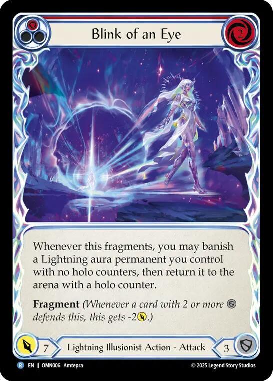 Flesh and Blood TCG Omens of the Third Age Blink of an Eye #OMN006 Rare Near Mint