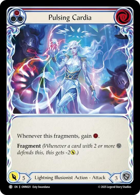 Flesh and Blood TCG Omens of the Third Age Pulsing Cardia (Red) #OMN021 Common Near Mint