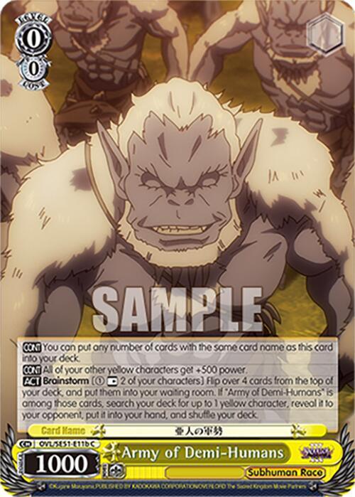 Weiss Schwarz Nazarick: Tomb of the Undead Vol.3 Extra Booster Army of Demi-Humans (B) OVL/SE51-E11b C\\ C Near Mint