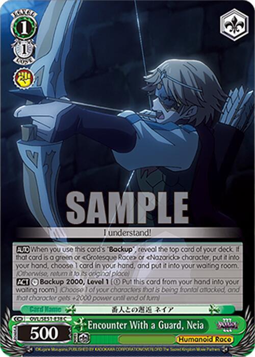 Weiss Schwarz Nazarick: Tomb of the Undead Vol.3 Extra Booster Encounter With a Guard, Neia OVL/SE51-E38 C\\ C Near Mint